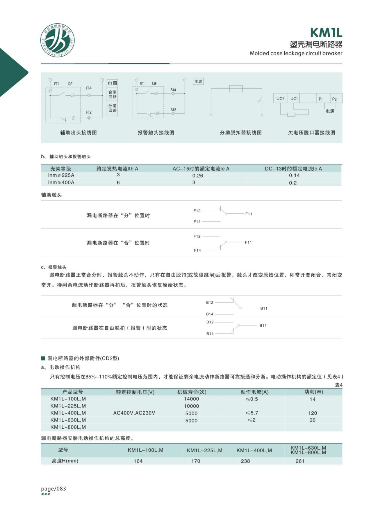 KM1L塑殼漏電斷路器