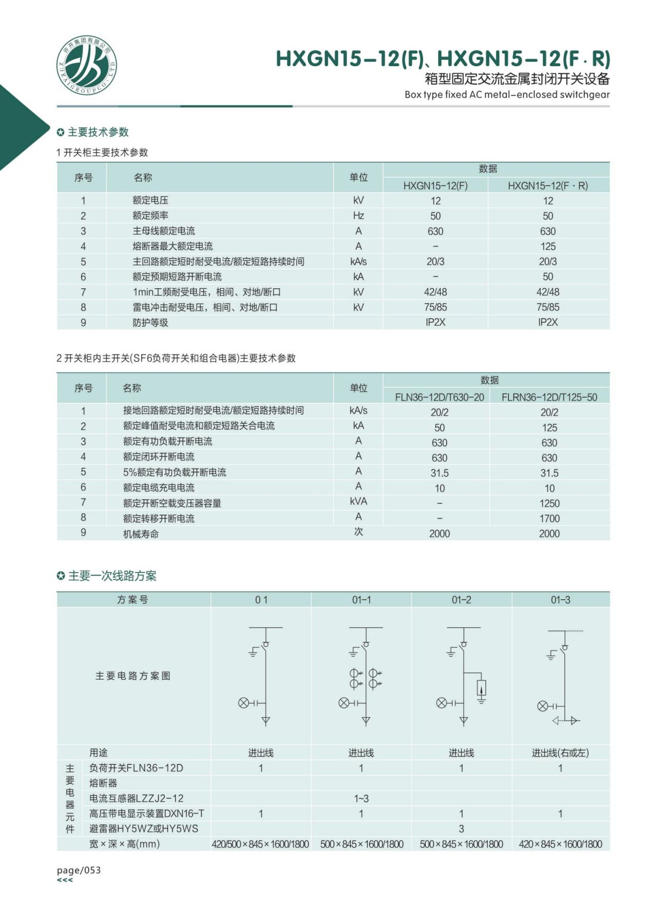 HXGN15-12(F)、HXGN15-12(F·R)箱型固定交流金屬封閉開關(guān)設(shè)備